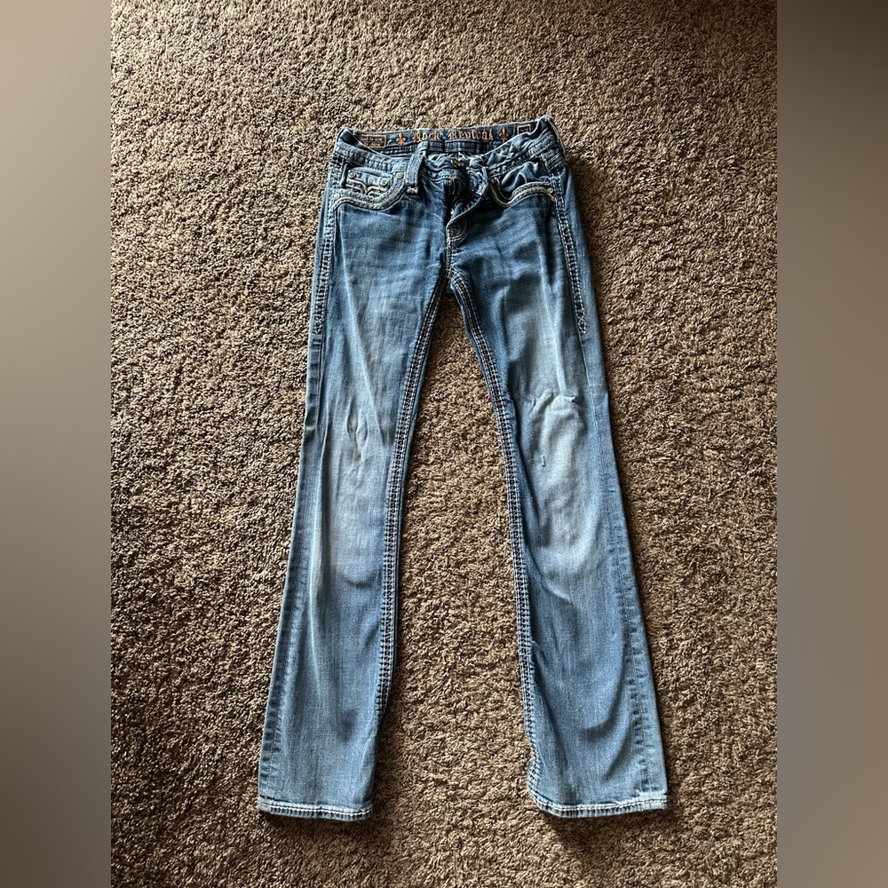 Rock Revival Women's Boot Cut  Jeans in Faded Blue